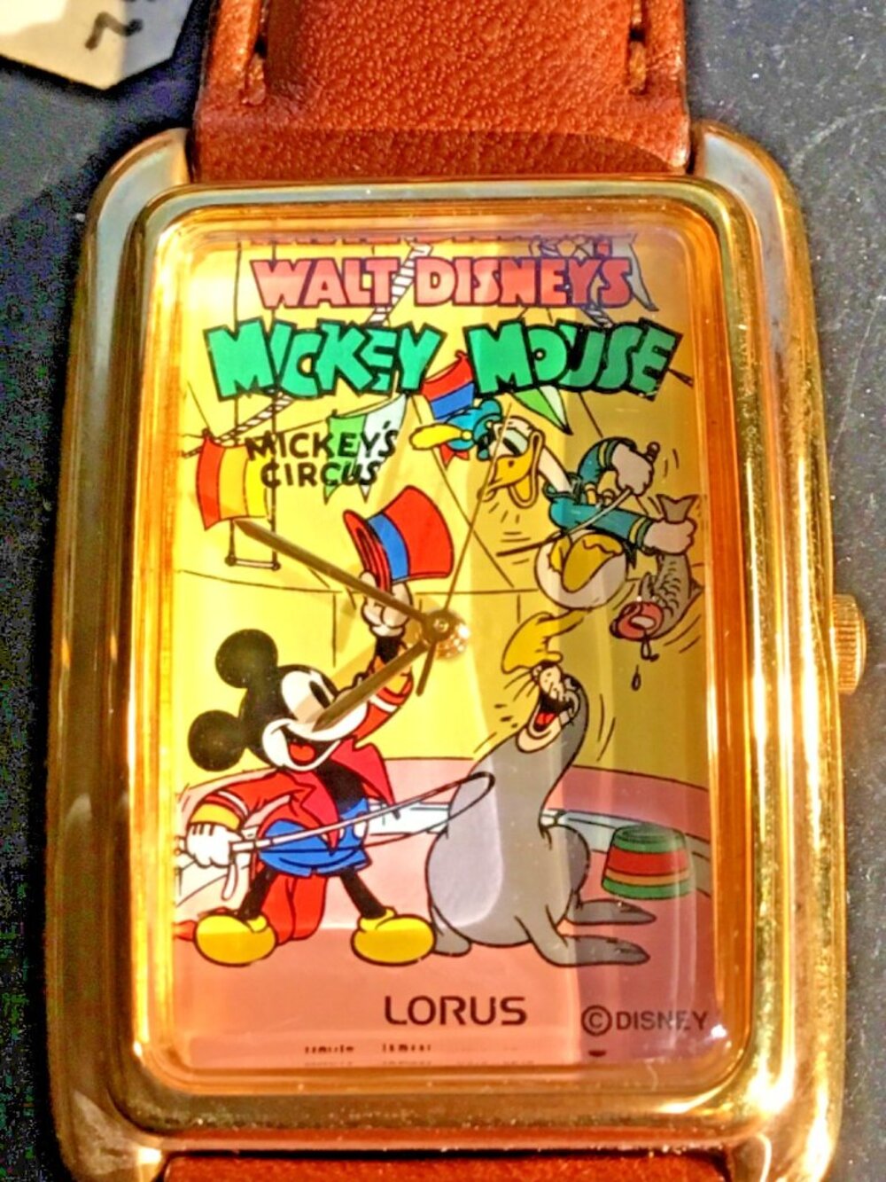 Disney Lorus Mickey Mouse Mickey’s Circus Poster Watch New Battery